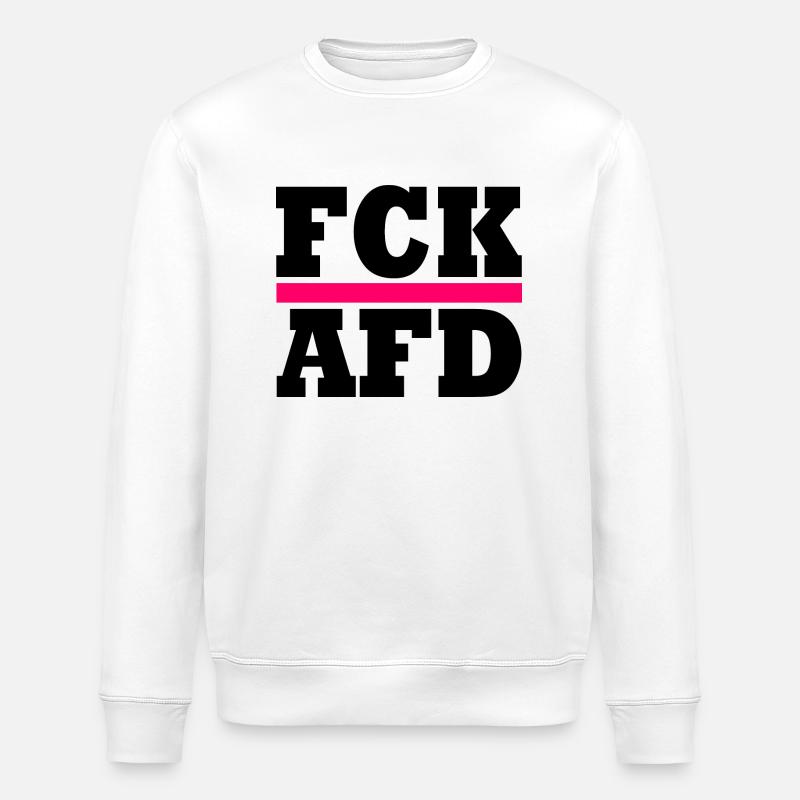 Fck afd - Stanley/Stella Unisex Bio-Sweatshirt ROLLER - Weiß