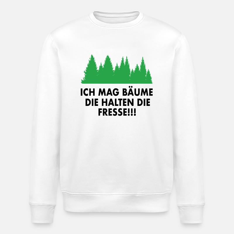 Wald Baum Spruch Förster - Stanley/Stella Unisex Bio-Sweatshirt ROLLER - Weiß