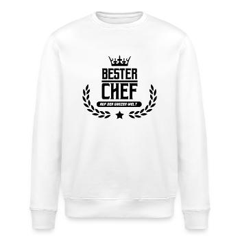 Meilleur chef du monde - Sweat bio ROLLER Stanley/Stella Unisexe - blanc - Devant - Nik (191cm)
