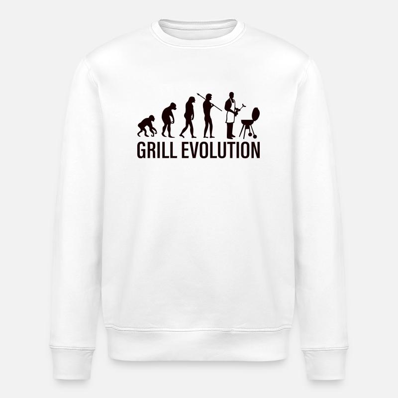 Grill Evolution - Stanley/Stella ROLLER Unisex Organic Sweatshirt - white