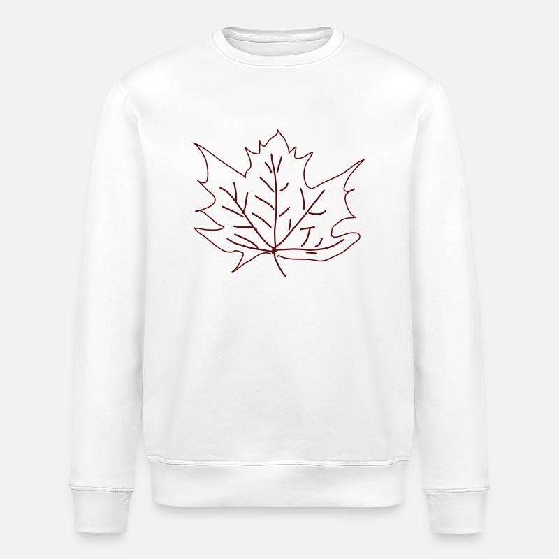 Automne Saison Feuille d’érable Automne - Sweat bio ROLLER Stanley/Stella Unisexe - blanc