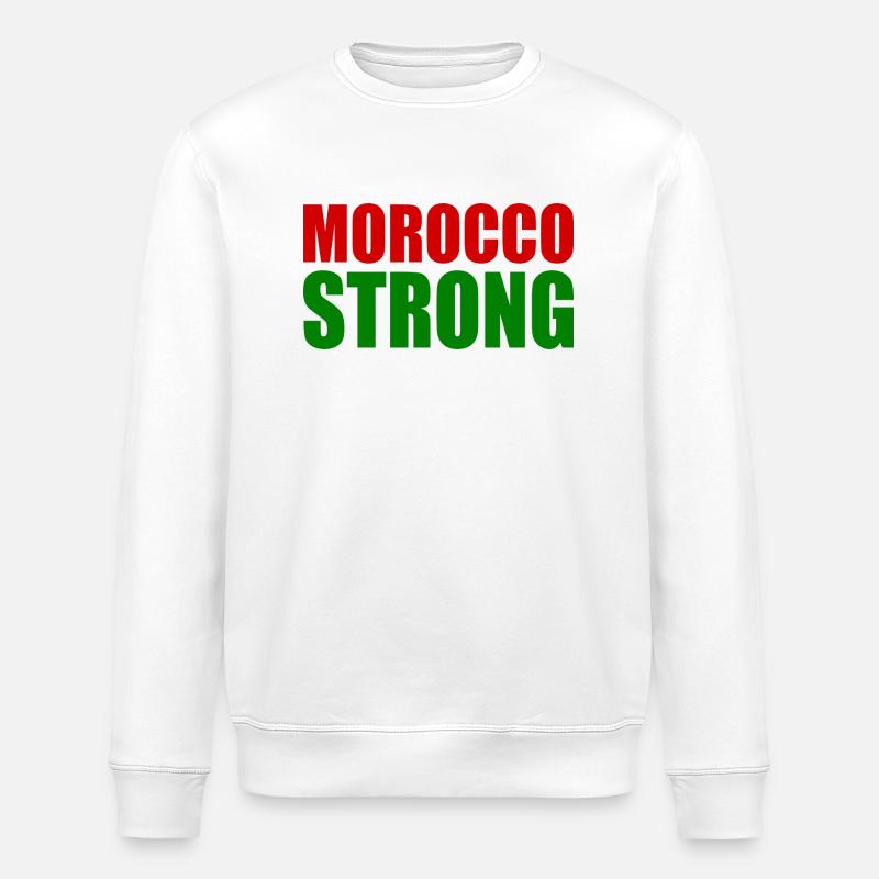 Morocco strong - Sweat bio ROLLER Stanley/Stella Unisexe - blanc