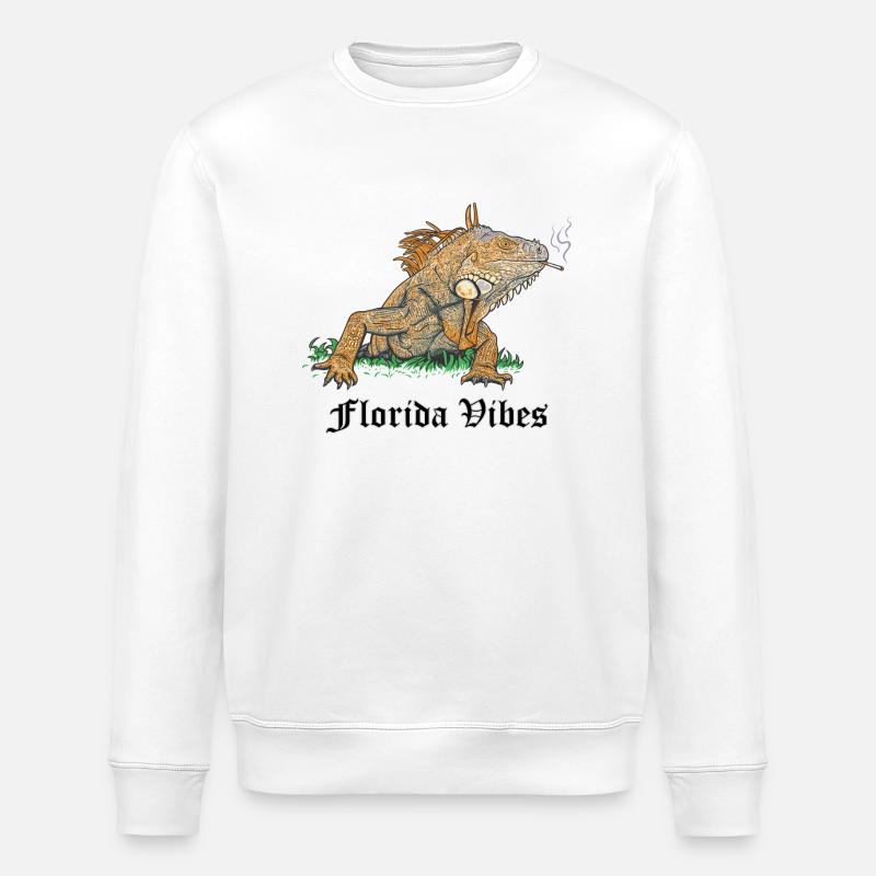 Leguan // Illustration - Stanley/Stella Unisex Bio-Sweatshirt ROLLER - Weiß