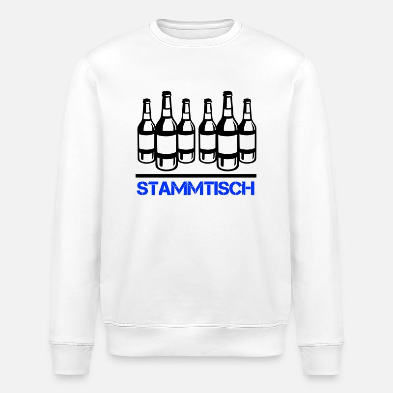 bierflasche stammtisch - Stanley/Stella Unisex Bio-Sweatshirt ROLLER - Weiß