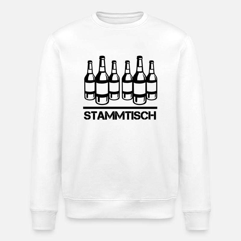 bierflasche stammtisch - Stanley/Stella Unisex Bio-Sweatshirt ROLLER - Weiß