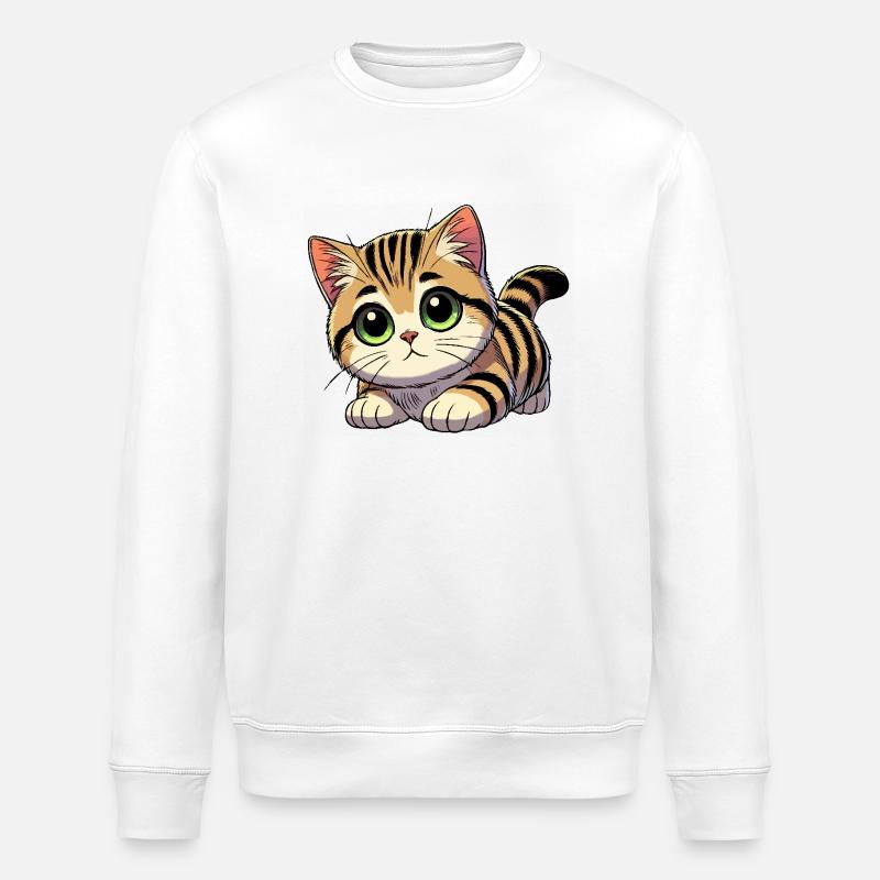 Britisch Kurzhaar Baby - Stanley/Stella Unisex Bio-Sweatshirt ROLLER - Weiß
