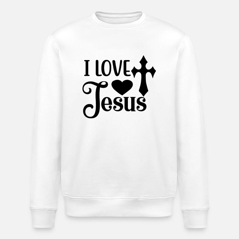 Aimer comme Jésus - Sweat bio ROLLER Stanley/Stella Unisexe - blanc