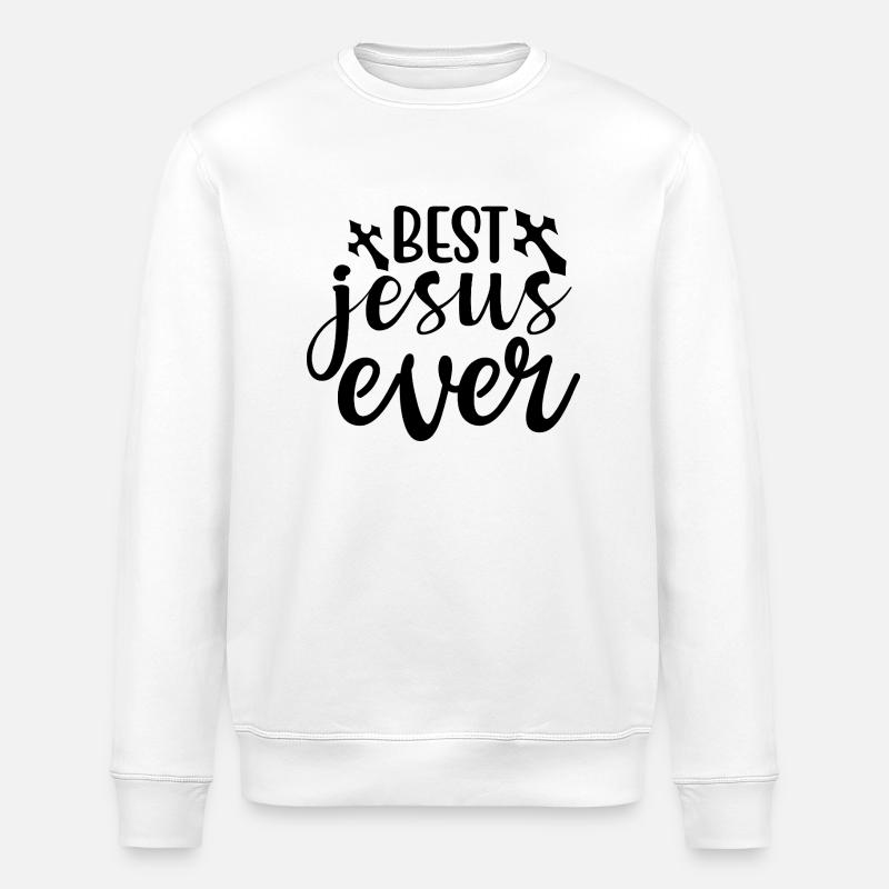 Jésus - Sweat bio ROLLER Stanley/Stella Unisexe - blanc