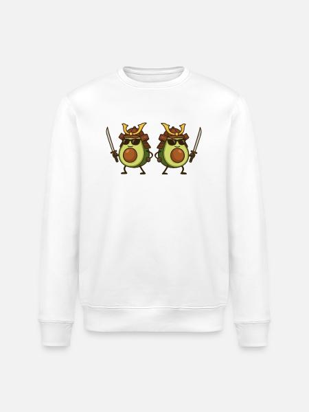 avocado samurai 2 - Stanley/Stella Unisex Bio-Sweatshirt ROLLER - Weiß