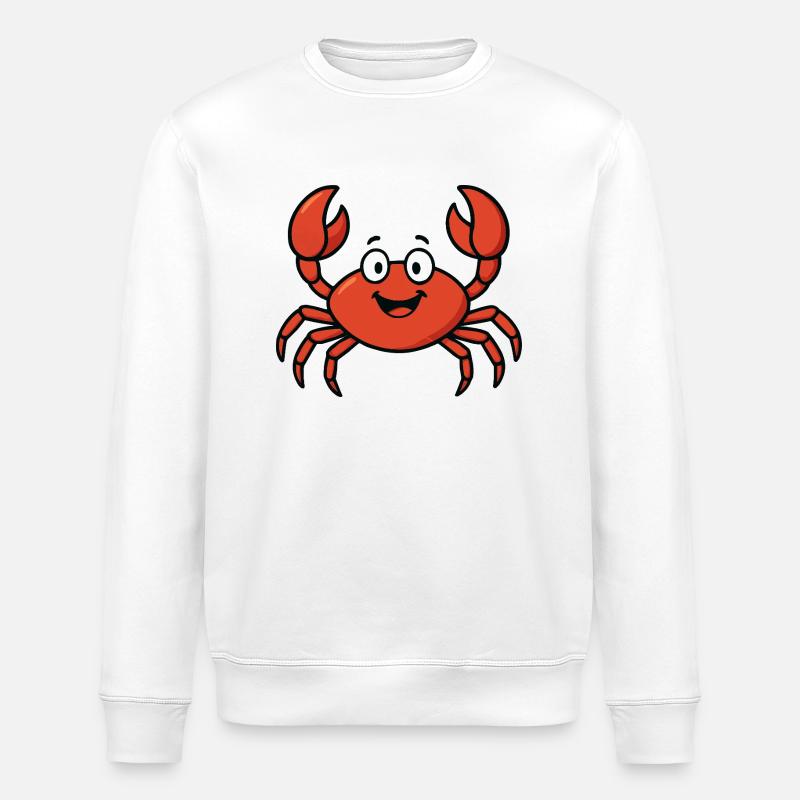 krabbe comic - Stanley/Stella Unisex Bio-Sweatshirt ROLLER - Weiß