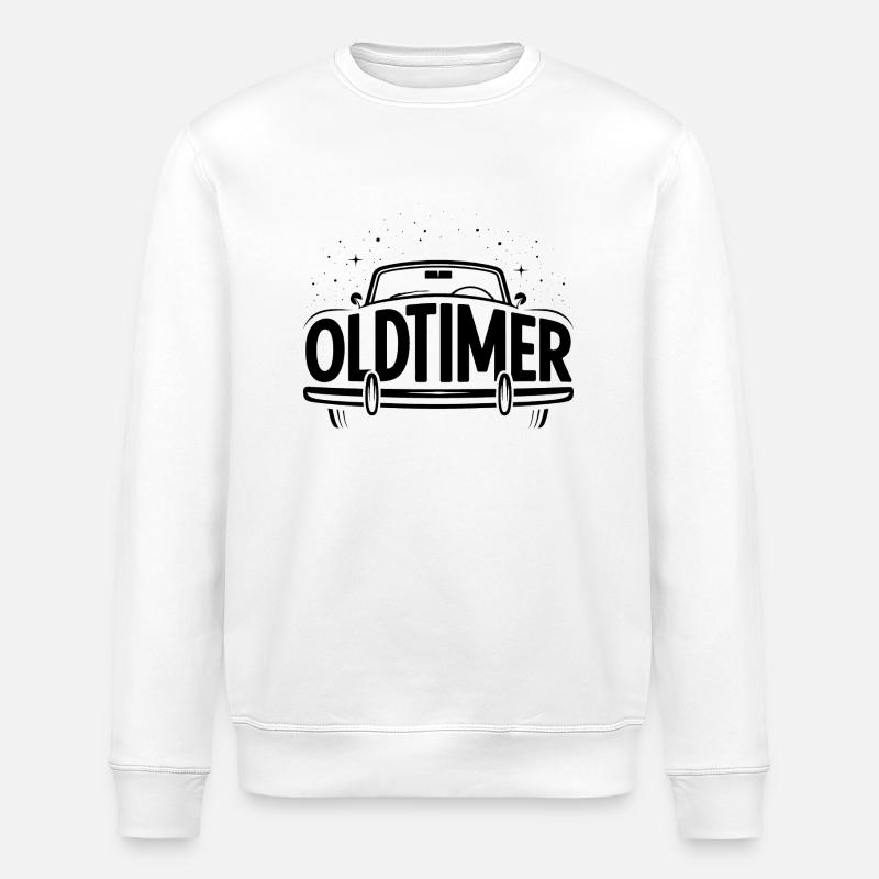 Oldtimer - Cool Car Logo - Stanley/Stella ROLLER Unisex Organic Sweatshirt - white