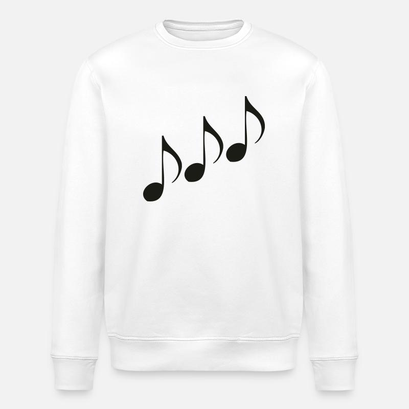 Note - Music - Stanley/Stella ROLLER Unisex Organic Sweatshirt - white