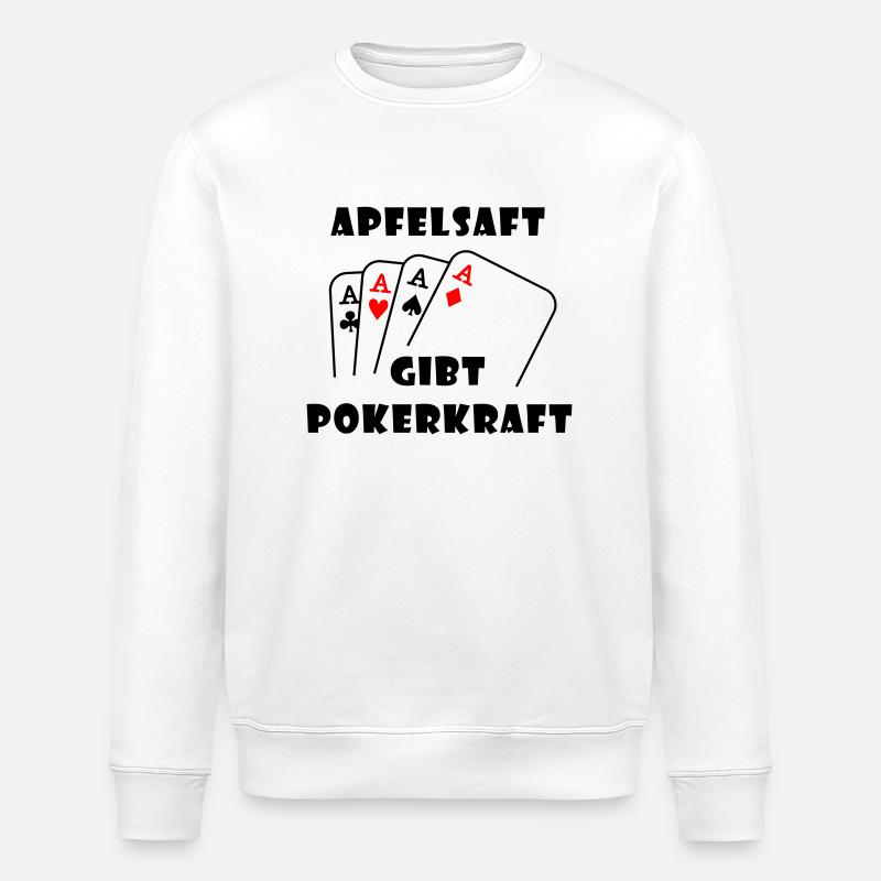 Apfelsaft gibt Pokerkraft - Stanley/Stella Unisex Bio-Sweatshirt ROLLER - Weiß