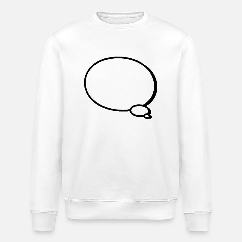 thinking bubble around - Stanley/Stella ROLLER Unisex Organic Sweatshirt - white