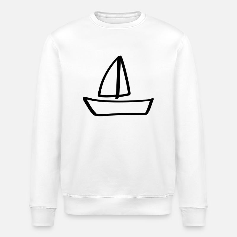 bateau bateau bateau capitaine - Sweat bio ROLLER Stanley/Stella Unisexe - blanc