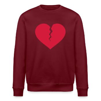 gebrochenes Herz - Stanley/Stella Unisex Bio-Sweatshirt ROLLER - Weiß - Vorne - Nik (191cm)