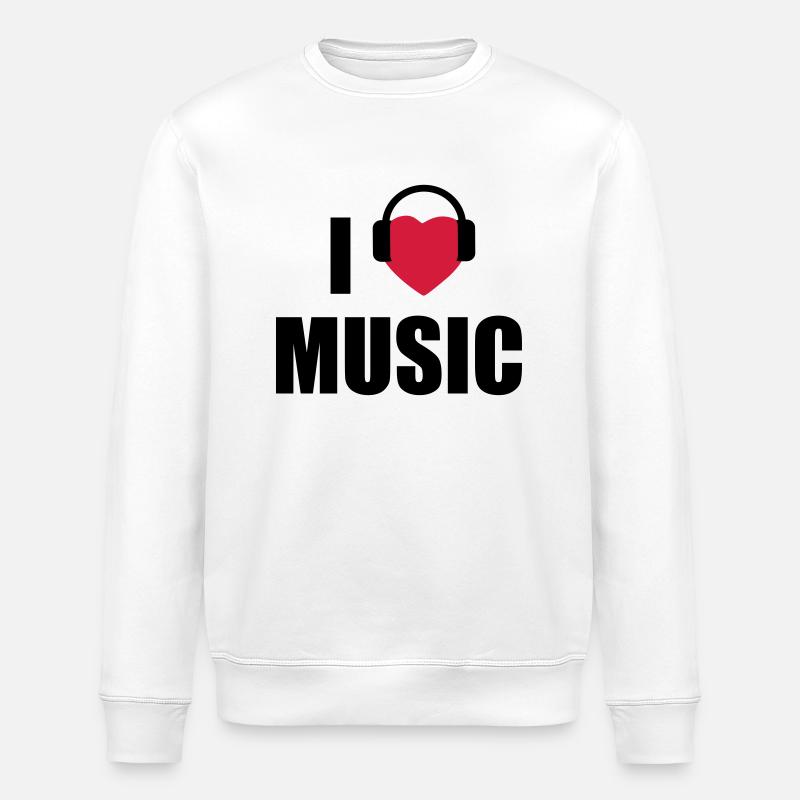 i love music - Stanley/Stella Unisex Bio-Sweatshirt ROLLER - Weiß