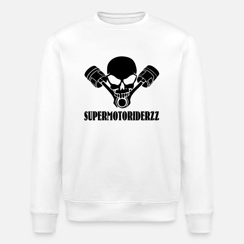SupermotoRiderZz - Stanley/Stella Unisex Bio-Sweatshirt ROLLER - Weiß