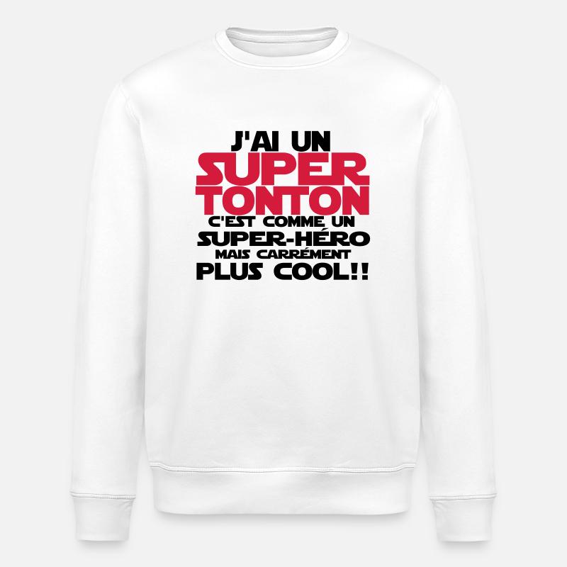 j'ai un super tonton - Sweat bio ROLLER Stanley/Stella Unisexe - blanc