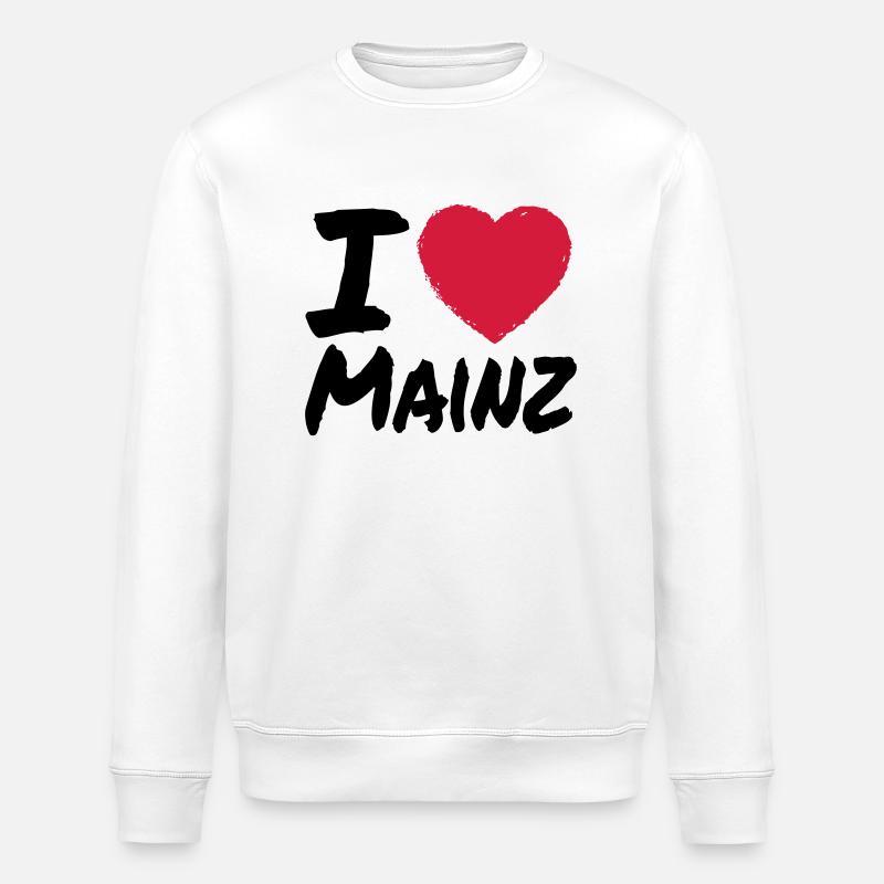 I Love Mainz - Stanley/Stella Unisex Bio-Sweatshirt ROLLER - Weiß
