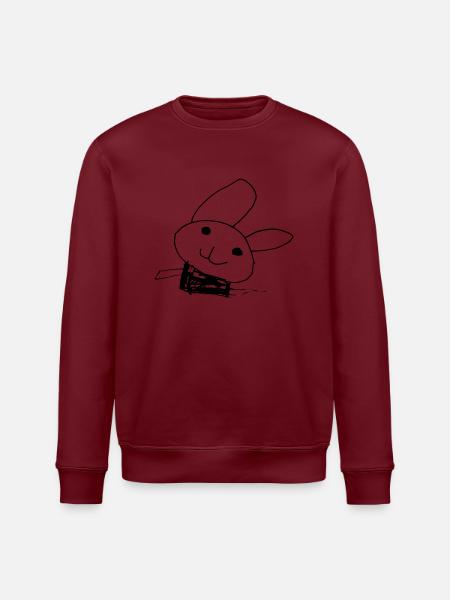 Kinderzeichnung Ostern - Stanley/Stella Unisex Bio-Sweatshirt ROLLER - Weiß