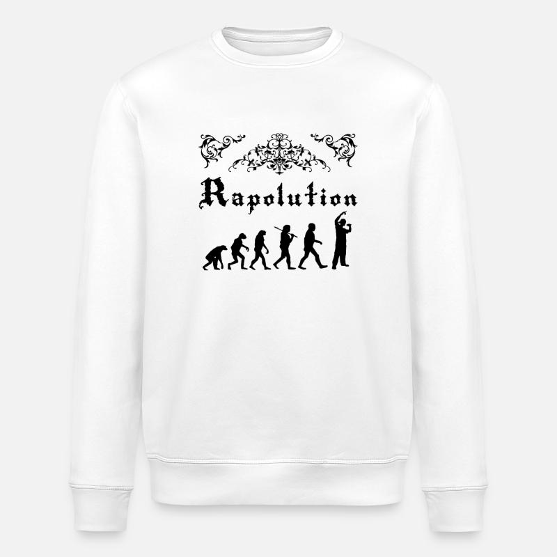 Rap Evolution - Sweat bio ROLLER Stanley/Stella Unisexe - blanc