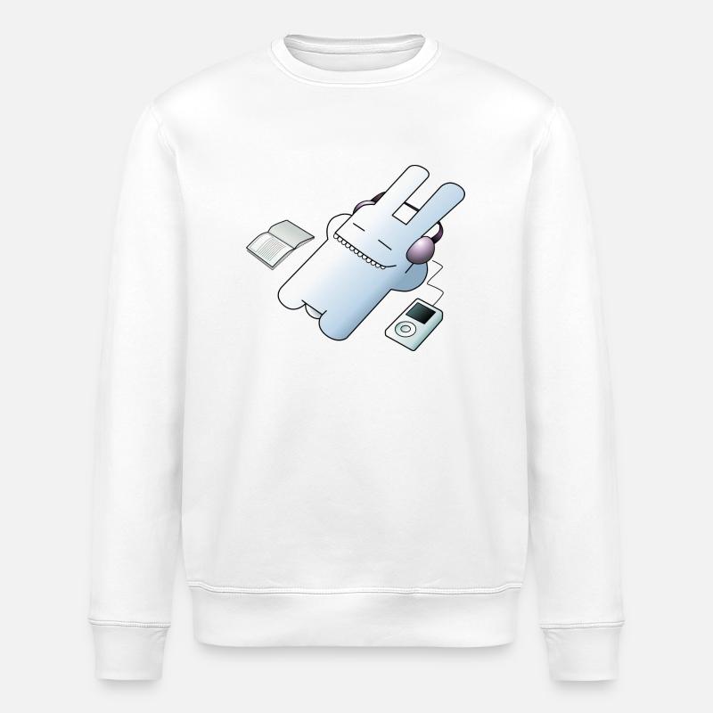 Bunny chill - Stanley/Stella ROLLER Unisex Organic Sweatshirt - white
