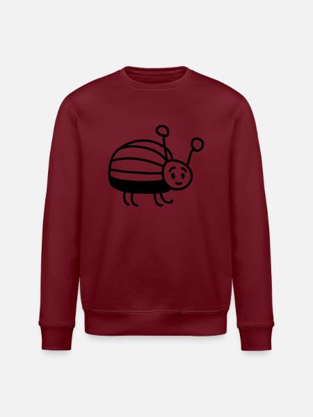 little bug - line - Stanley/Stella ROLLER Unisex Organic Sweatshirt - white