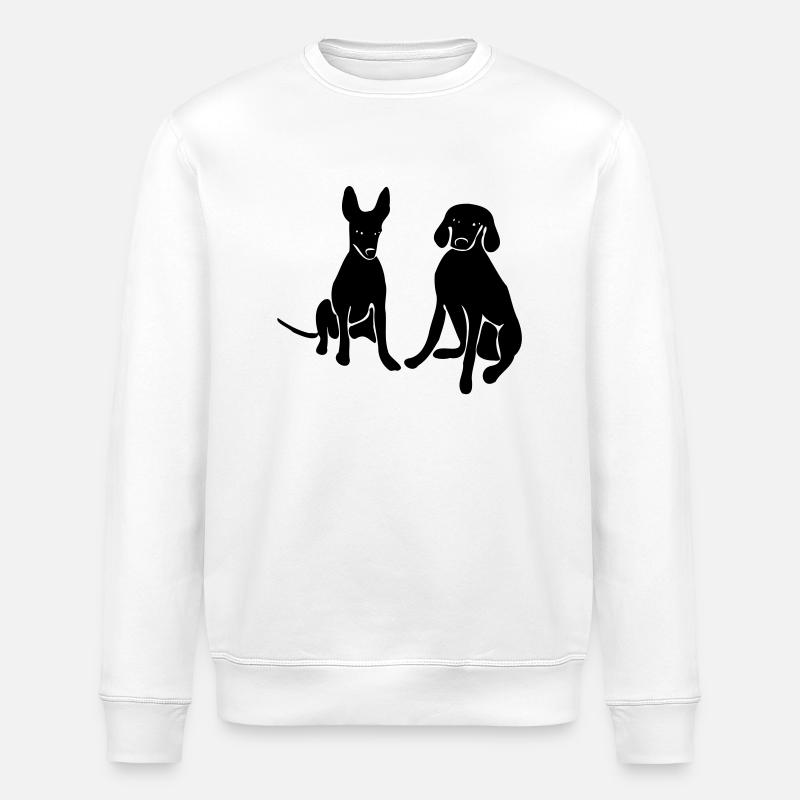 Hunde - Stanley/Stella Unisex Bio-Sweatshirt ROLLER - Weiß