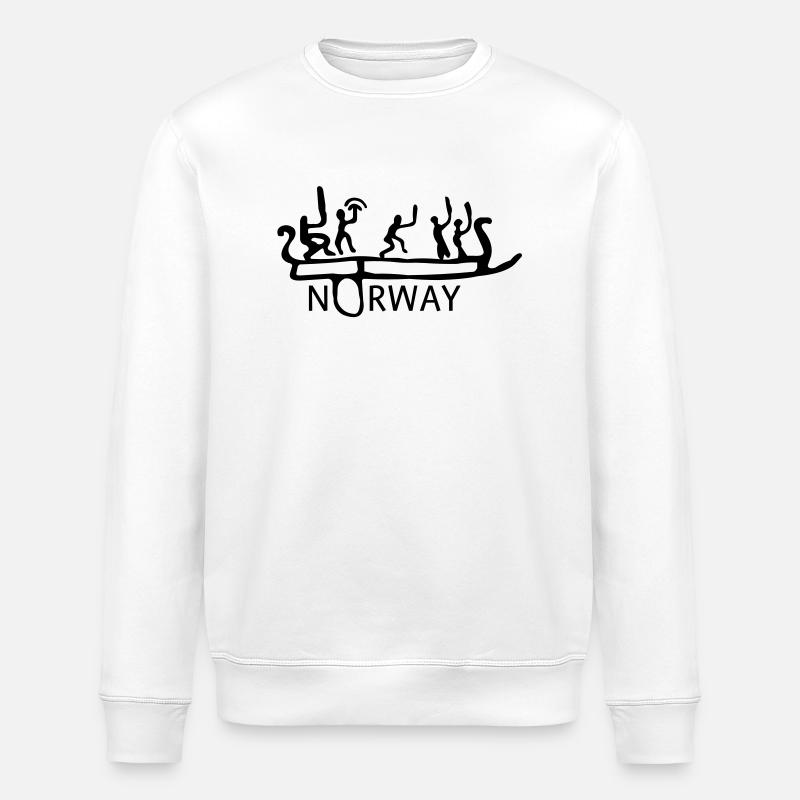 Norvège - Sweat bio ROLLER Stanley/Stella Unisexe - blanc