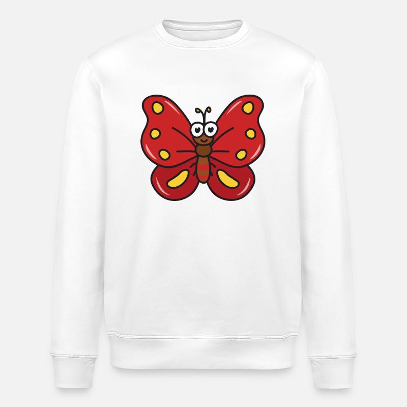 papillons - Sweat bio ROLLER Stanley/Stella Unisexe - blanc