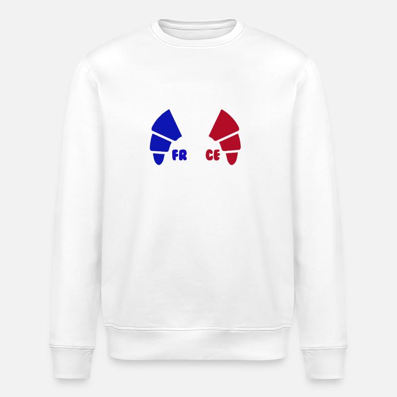 croissant france - Stanley/Stella Unisex Bio-Sweatshirt ROLLER - Weiß