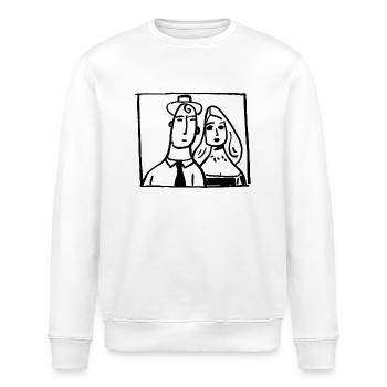 Paar - Stanley/Stella Unisex Bio-Sweatshirt ROLLER - Weiß - Vorne - Nik (191cm)