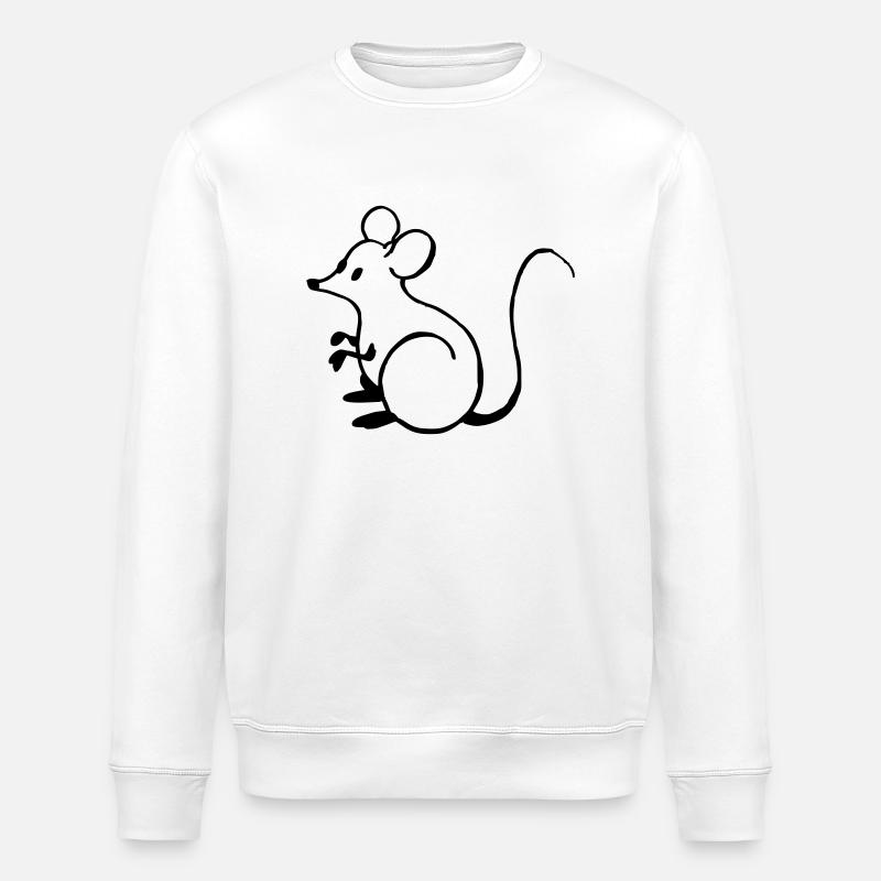 Souris - Sweat bio ROLLER Stanley/Stella Unisexe - blanc