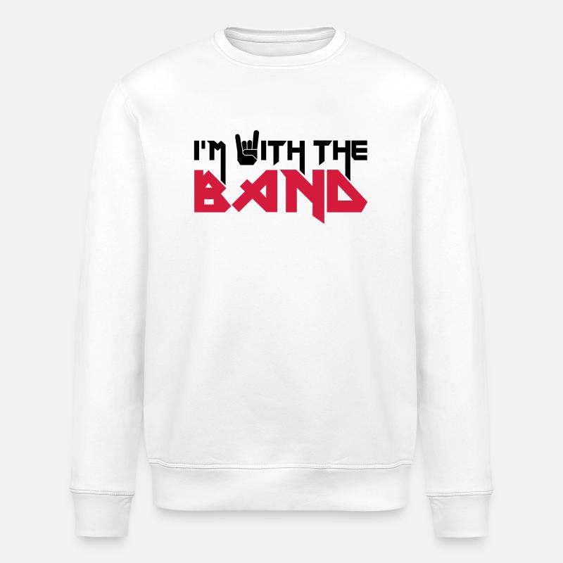 I'm with the Band - Stanley/Stella ROLLER Unisex Organic Sweatshirt - white