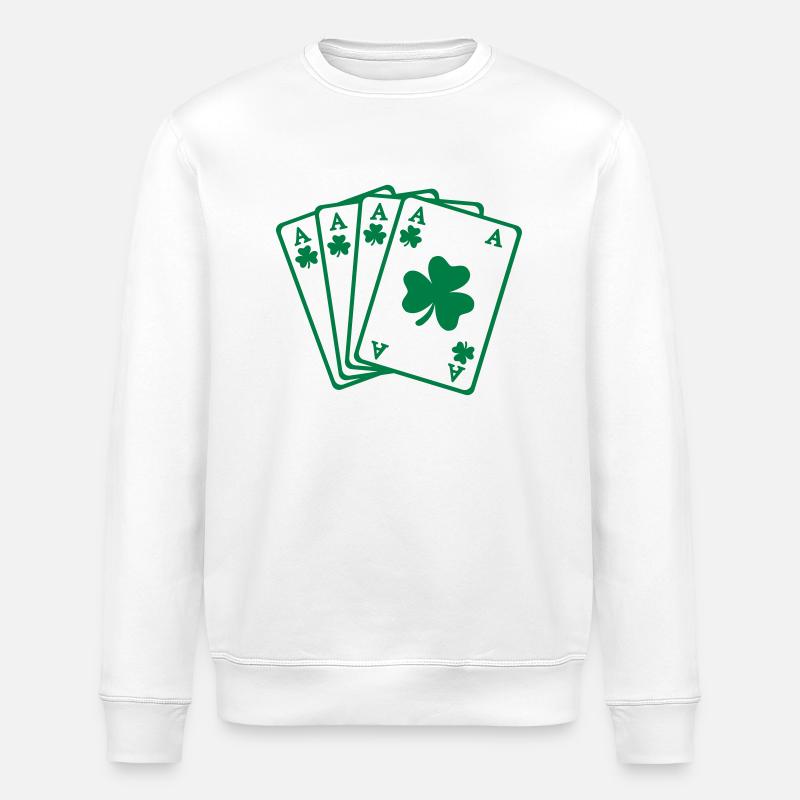 Shamrock Poker - Sweat bio ROLLER Stanley/Stella Unisexe - blanc