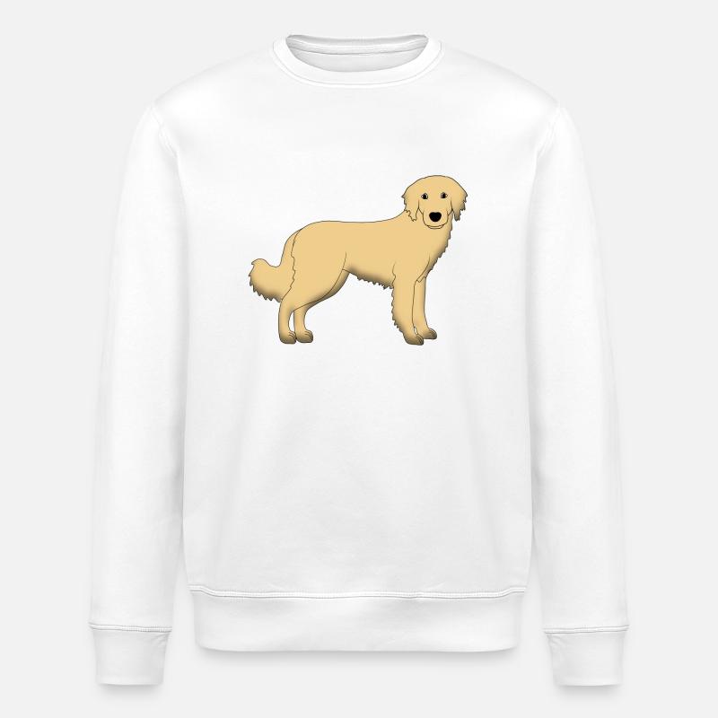 hovawart_blond E - Stanley/Stella ROLLER Unisex Organic Sweatshirt - white