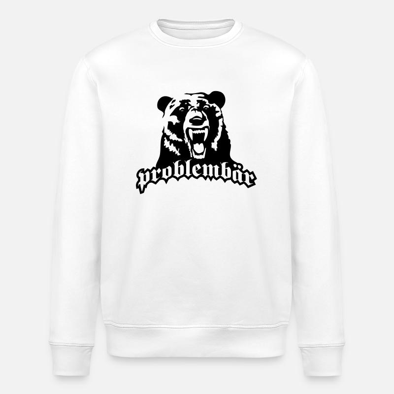 Problembär - Stanley/Stella Unisex Bio-Sweatshirt ROLLER - Weiß