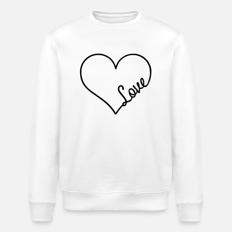 Love - Stanley/Stella ROLLER Unisex Organic Sweatshirt - white