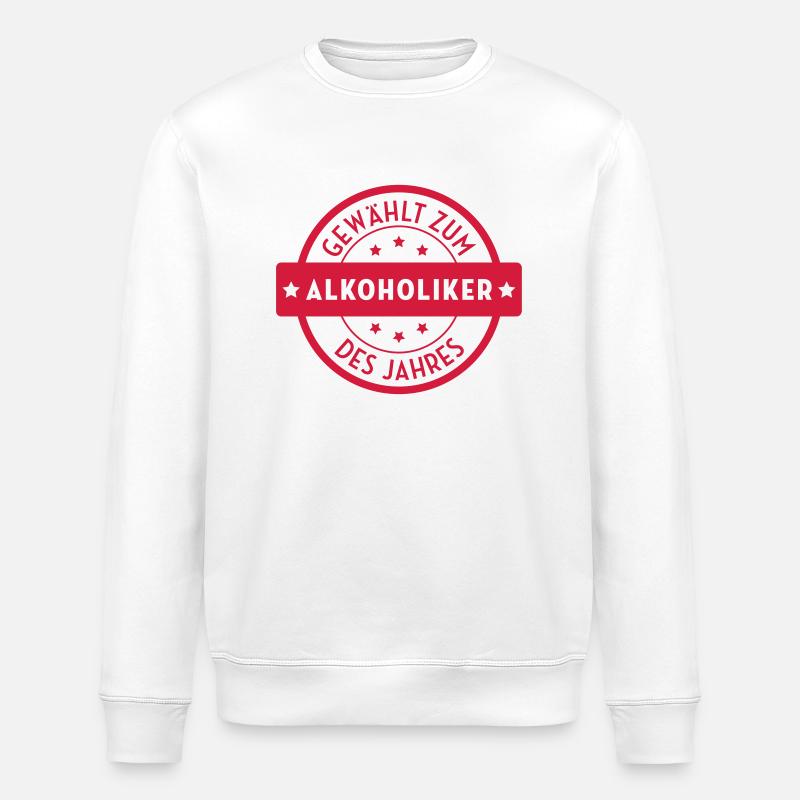 Alkohol - Alkoholiker - Alkoholikerin - Aperitif - Stanley/Stella Unisex Bio-Sweatshirt ROLLER - Weiß