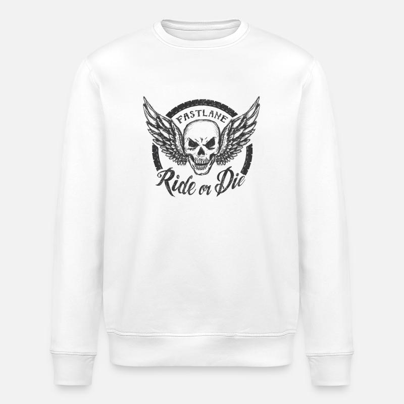 JDM Skull 2 | T-shirts JDM - Sweat bio ROLLER Stanley/Stella Unisexe - blanc
