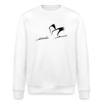 storch 3D fliegen - Stanley/Stella Unisex Bio-Sweatshirt ROLLER - Weiß - Vorne - Nik (191cm)