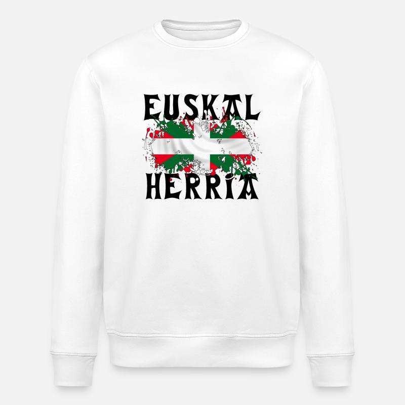 Euskal Herria - Pays Basque 86 - Sweat bio ROLLER Stanley/Stella Unisexe - blanc