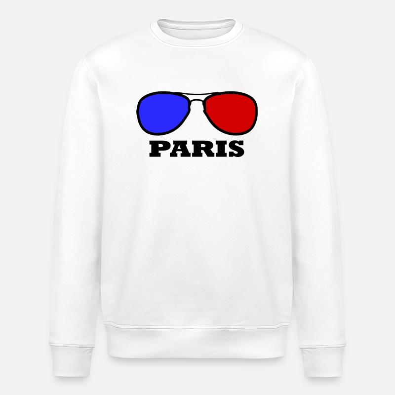 Paris - Stanley/Stella ROLLER Unisex Organic Sweatshirt - white