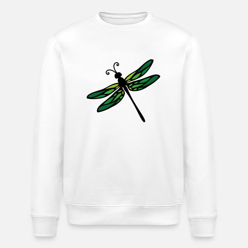 dragon-fly - Stanley/Stella ROLLER Unisex Organic Sweatshirt - white