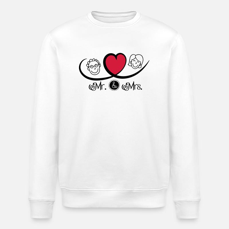 Mr and Mrs - Stanley/Stella Unisex Bio-Sweatshirt ROLLER - Weiß