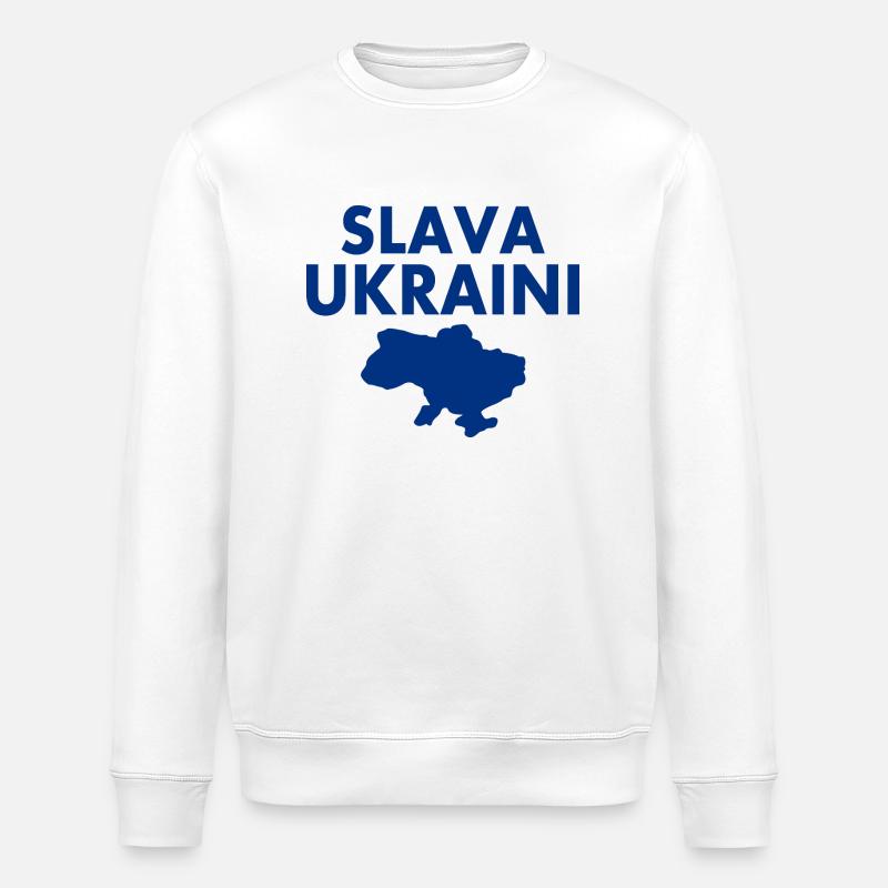 Slava ukraini - Stanley/Stella Unisex Bio-Sweatshirt ROLLER - Weiß