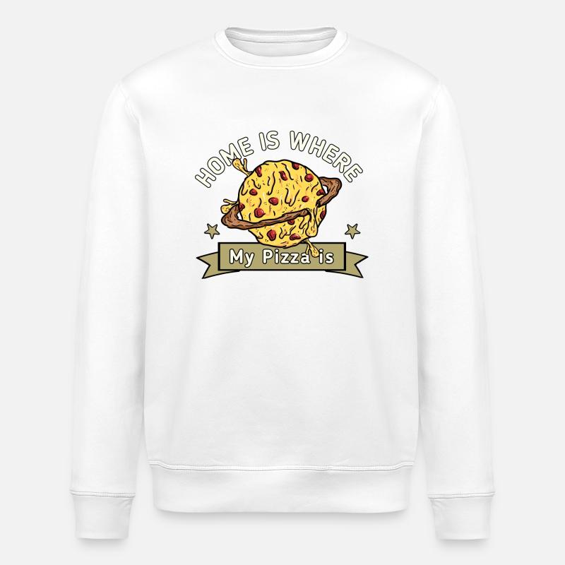 Pizza - Commander une pizza - Sweat bio ROLLER Stanley/Stella Unisexe - blanc