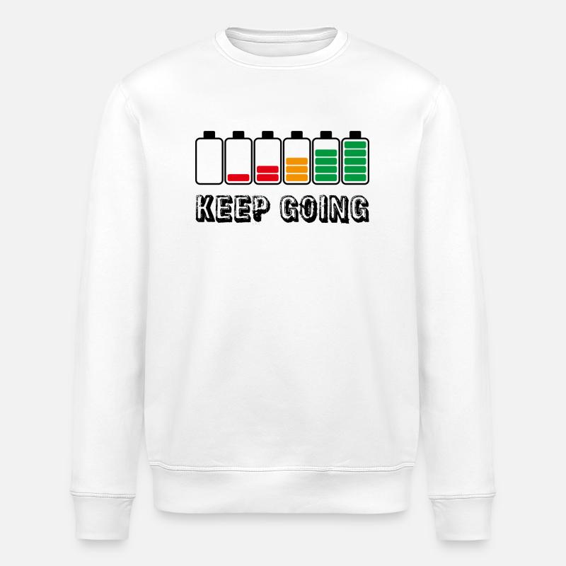 keep going - Stanley/Stella ROLLER Unisex Organic Sweatshirt - white