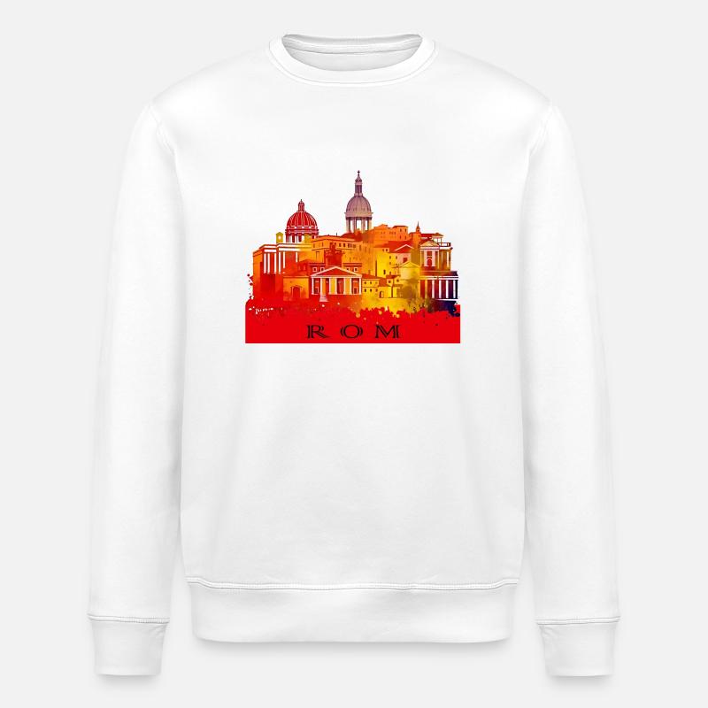 Rom, die Ewige Stadt - Stanley/Stella Unisex Bio-Sweatshirt ROLLER - Weiß